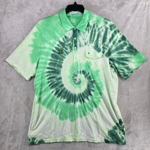 Criquet XL Austin FC‎ Tie Dye Polo Shirt Mens Designed In Austin Pima Cotton